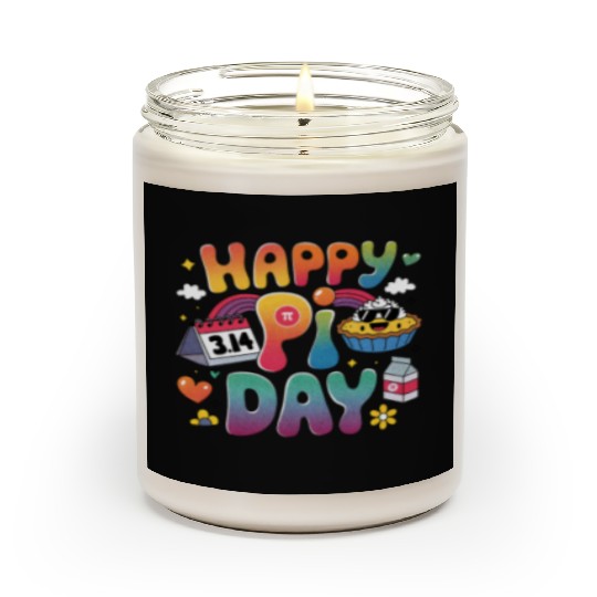 Happy Pi Day Retro and Colorful Math Scented Candles