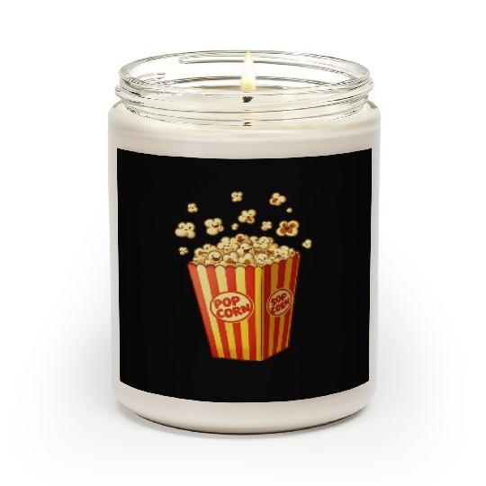 A popcorn box with little popcorn jumping out Scented Candles