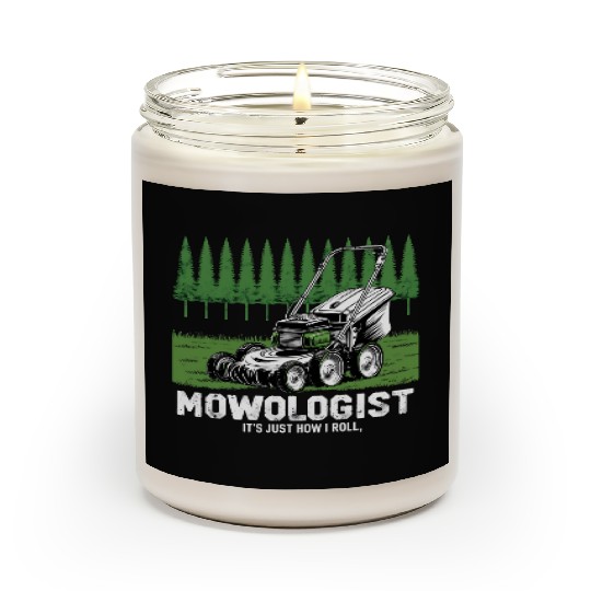 Mowologist Gardener Lawn Mowing Gift Scented Candles