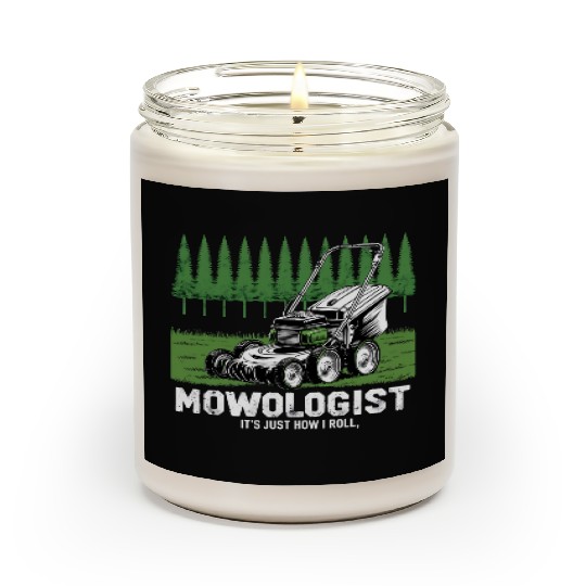 Mowologist Gardener Lawn Mowing Gift Scented Candles
