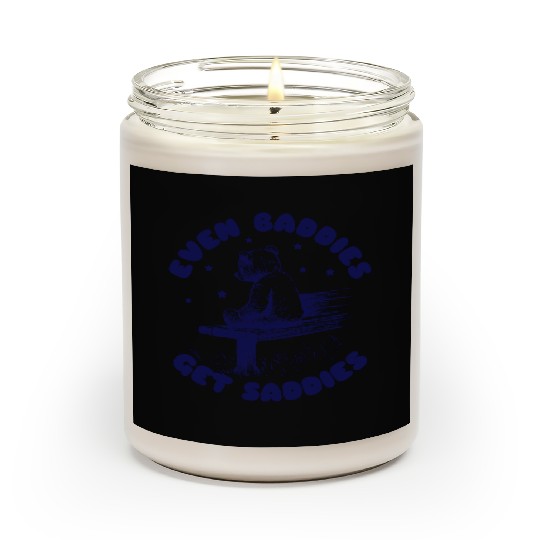 Even Baddies Get Saddies Teddy Bear Cartoon Meme Scented Candles