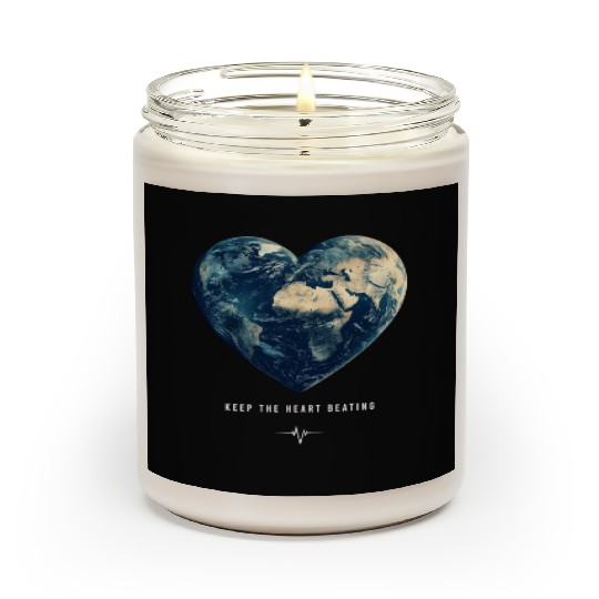 Keep the Heart Beating Earth Day Earth Environment Scented Candles