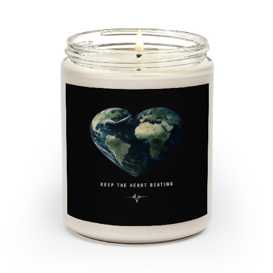Keep the Heart Beating Earth Day Heart Environment Scented Candles