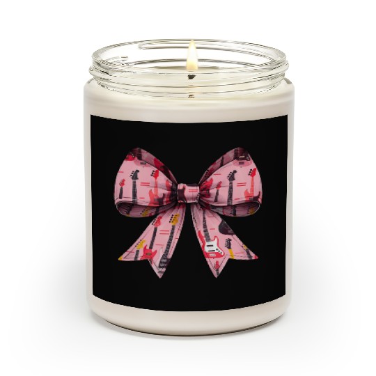 Coquette Bow Bass Player Bassist Guitarist Guitar Scented Candles