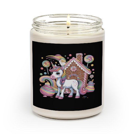 Candy Unicorn and Gingerbread House Wonderland Scented Candles