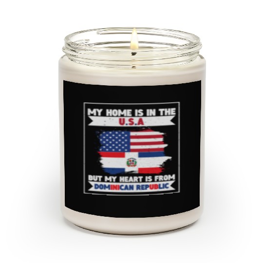 My Home The USA Heart From Dominican Republic US Scented Candles
