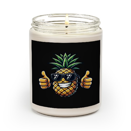 Fruity Pineapple Cool Sunglasses Tropical Fruit Scented Candles