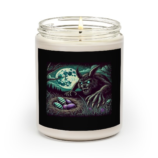 Creepy Werewolf Easter Bunny Nightmare Scented Candles
