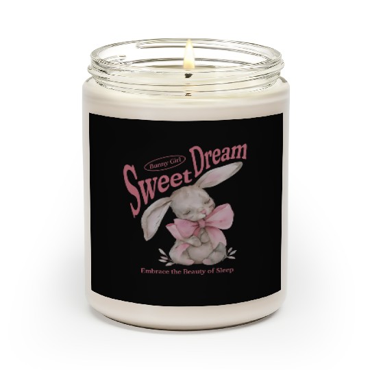 Happy Easter Bunny Coquette Bow Sweet Dream Easter Scented Candles