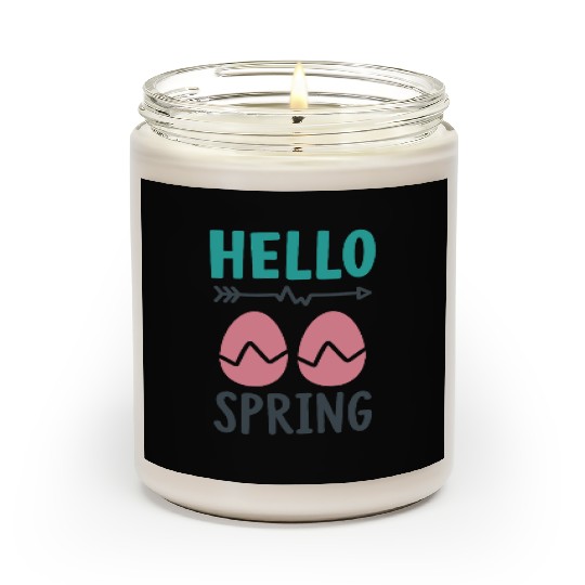 Hello Spring - Spring Design with Easter Eggs Scented Candles