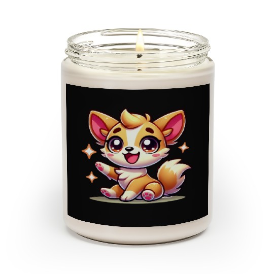 Charming Fox Cub Cartoon Design Scented Candles