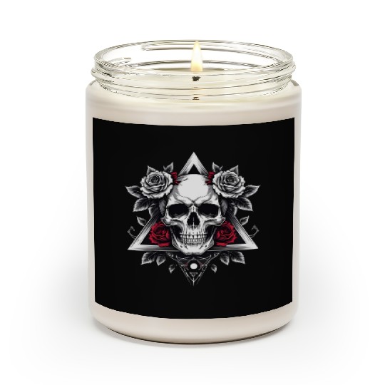 Gothic Skull & Roses Aesthetic Scented Candles