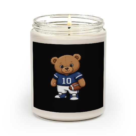 Teddy bear football player Scented Candles