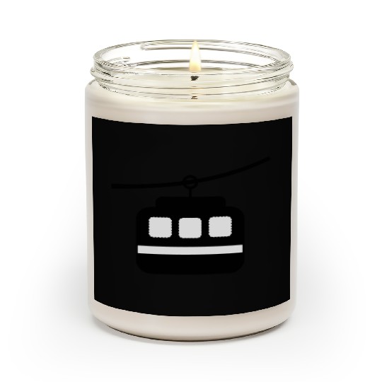 Minimalist Cable Car – Monochrome Icon Scented Candles