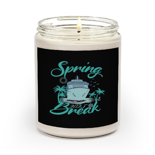 Spring Break 2025 Cruise Ship Retro Design Scented Candles