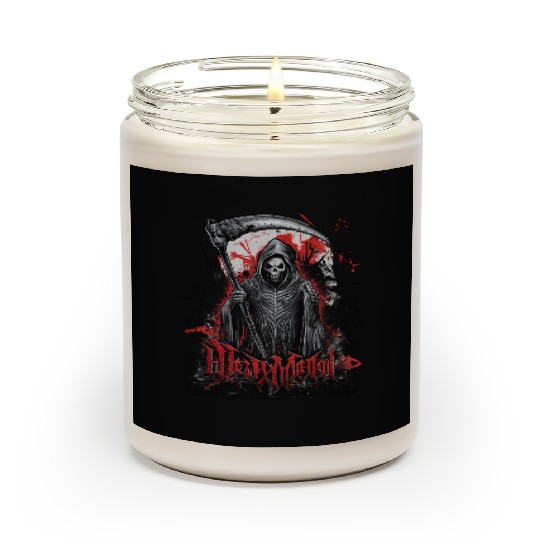 Heavy Metal Reaper with Scythe Graphic Scented Candles