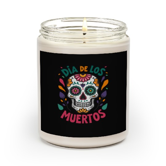 Mexico Día de los Muertos Skull Scented Candles