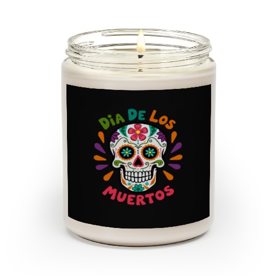 Mexico Día de los Muertos Skull Scented Candles