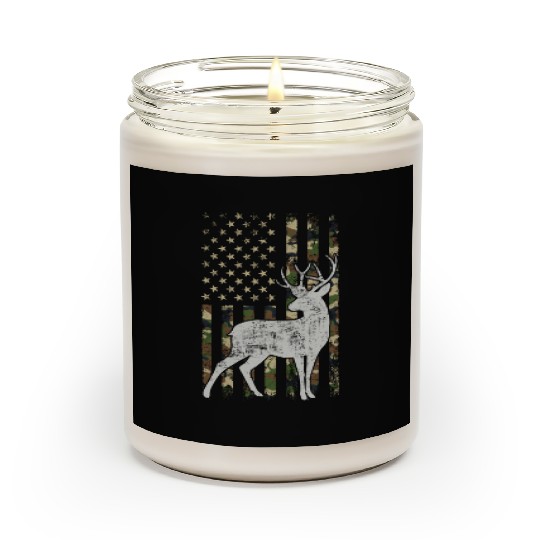 Whitetail Buck Deer Hunting American Camouflage Scented Candles