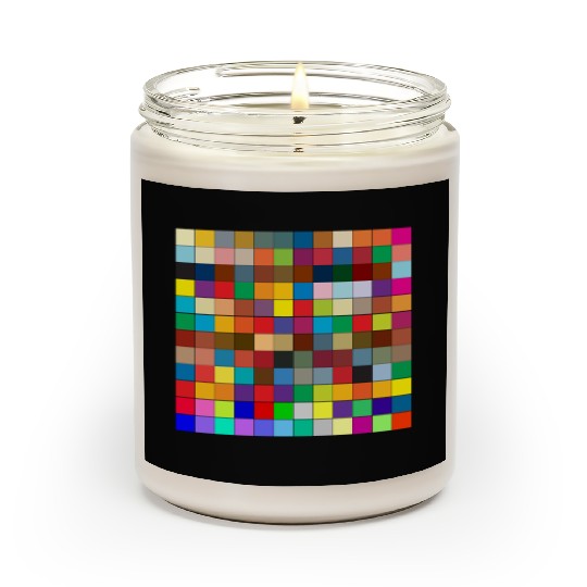 "Vibrant Multi-Color Square Box Design Scented Candles"