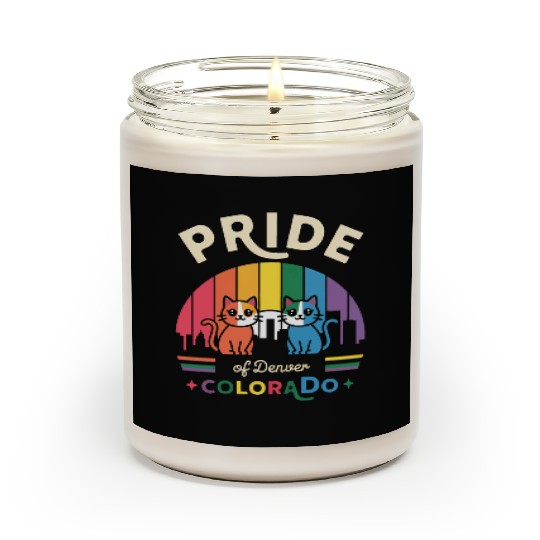 Pride of Dallas City Texas USA Rainbow Flag Scented Candles