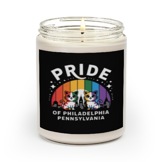 Pride of Philadelphia City Pennsylvania USA Rainbo Scented Candles