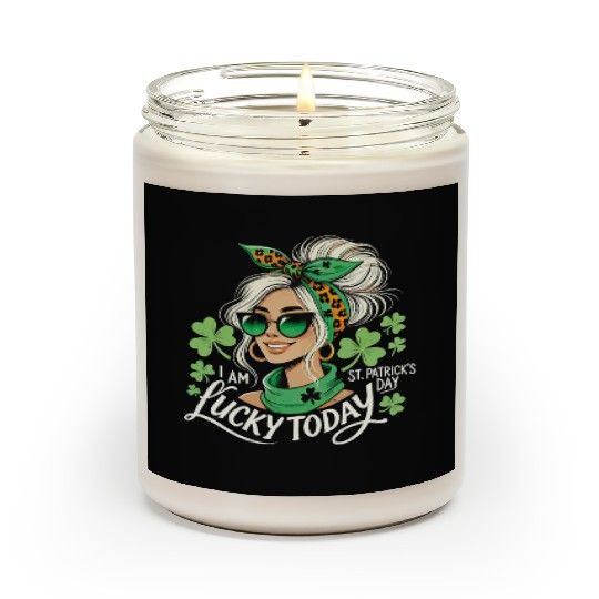 Girl I Am Happy Today St. Patrick's Tag Scented Candles