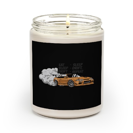Eat Sleep Drift Repeat Scented Candles – Neon JDM Car Raci