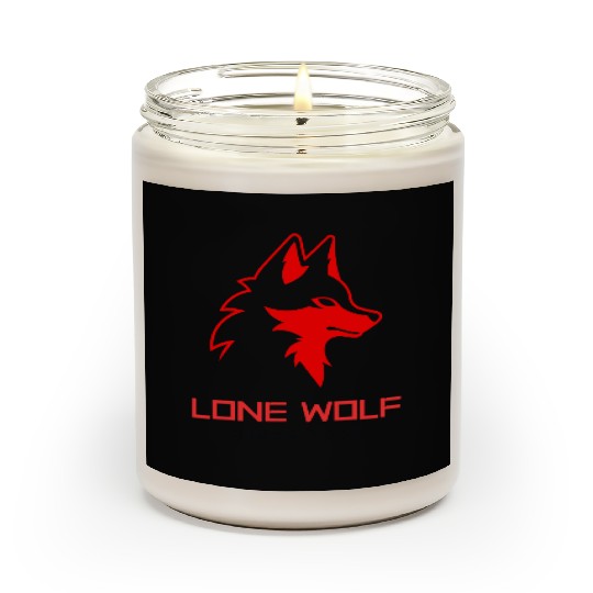 lone wolf red logo Scented Candles
