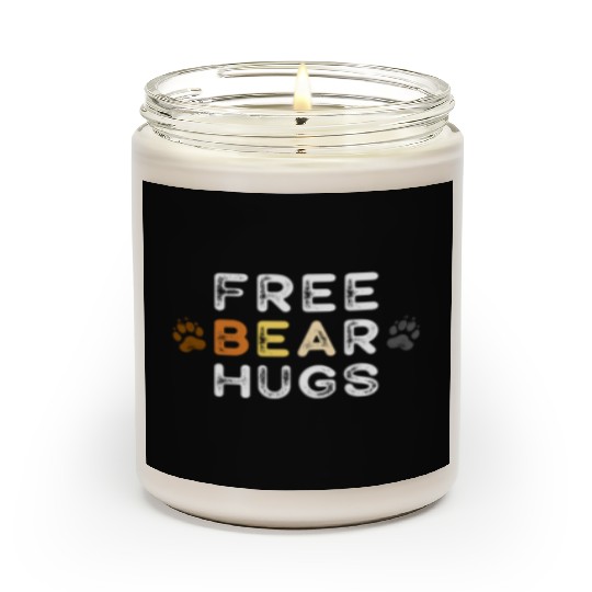 Gay Bear Free Hugs Funny Bear Pride Men Scented Candles