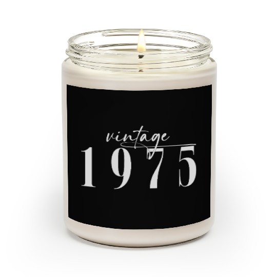 Vintage 1975 Elegant Minimalist Birthday Scented Candles