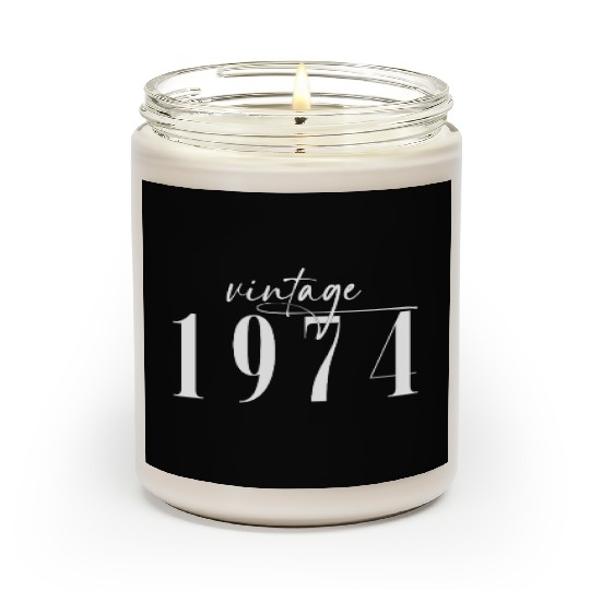 Vintage 1974 Elegant Minimalist Birthday Scented Candles
