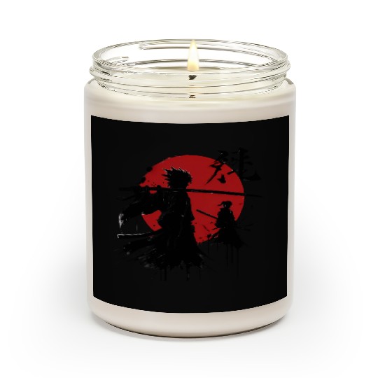 Shadow Samurai Warriors Under Blood Moon Scented Candles