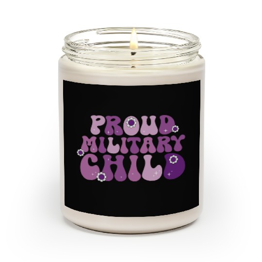 Groovy Proud Military Child Retro Mom Girl Scented Candles