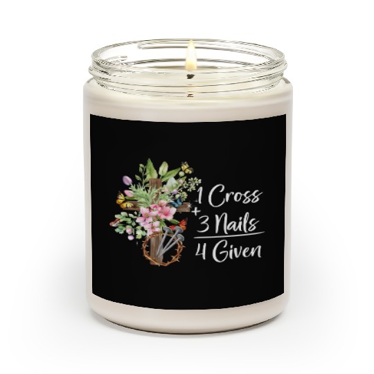1 Cross 3 Nails 4 Given Christian He is Risen Scented Candles