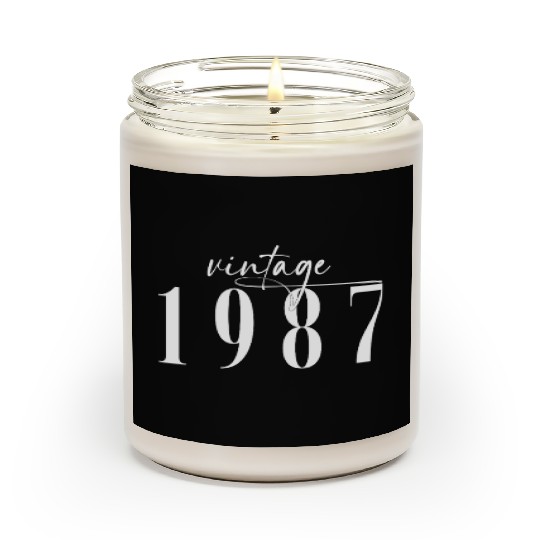 Vintage 1987 Elegant Minimalist Birthday Scented Candles