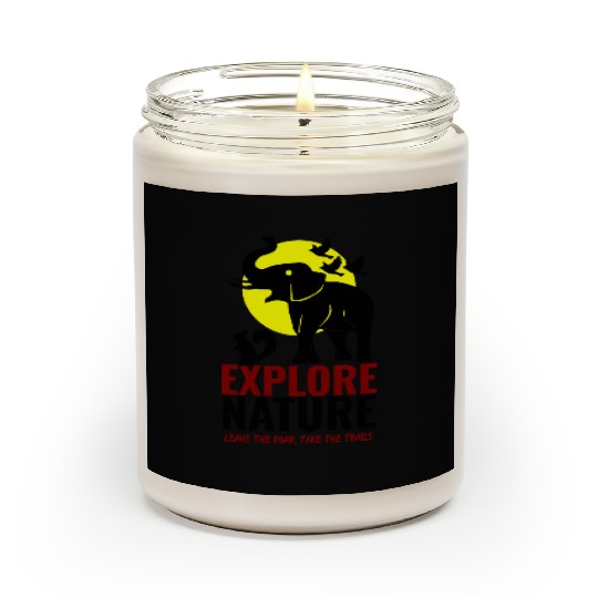Explore Nature Elephant Squirrel Art Scented Candles