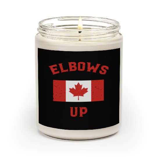 Elbows Up Canada Vintage Anti Trump Tarriff Slogan Scented Candles