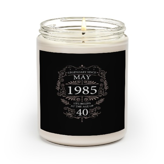 Legendary 40th Birthday Vintage 1985 Stylish Scented Candles