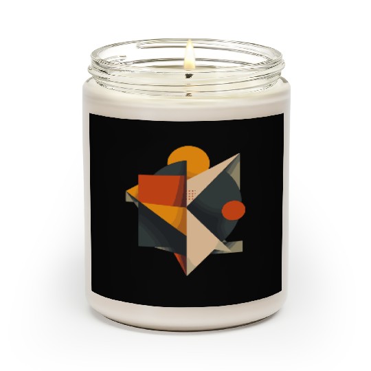 Modern Retro Geometric Composition Scented Candles