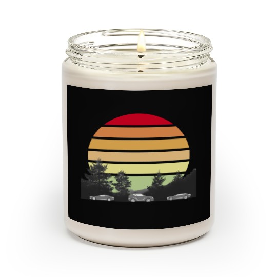 Green Horizons – Sun, Trees, and Vehicles Logo Scented Candles