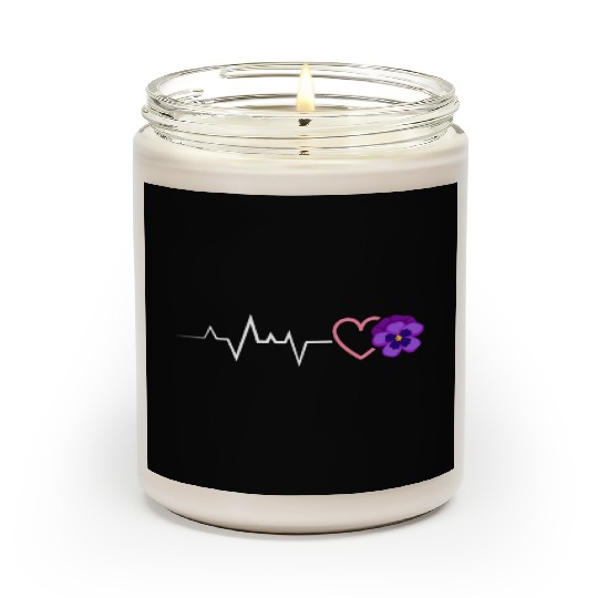 Lesbian Heartbeat Violet Flower Love Pride Scented Candles
