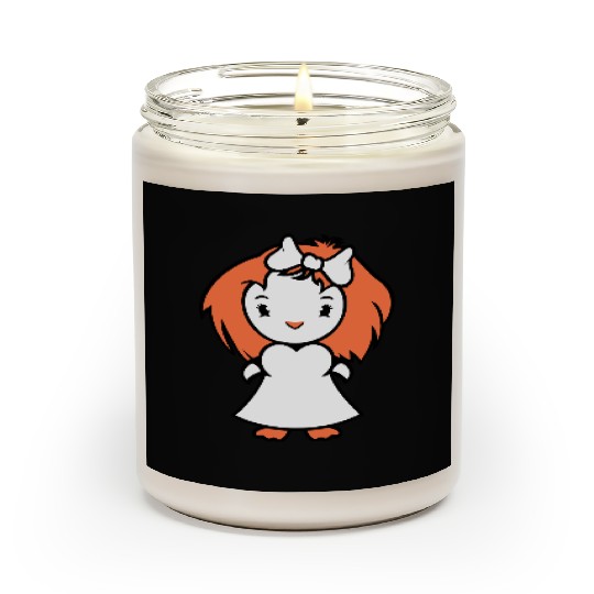 Bird Lady Woman Female Pretty Beautiful Dress Bow Scented Candles