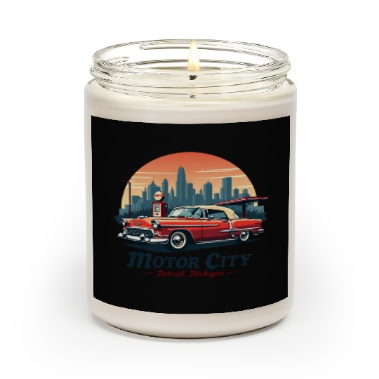 Detroit Gift for Music and Car Lovers Scented Candles