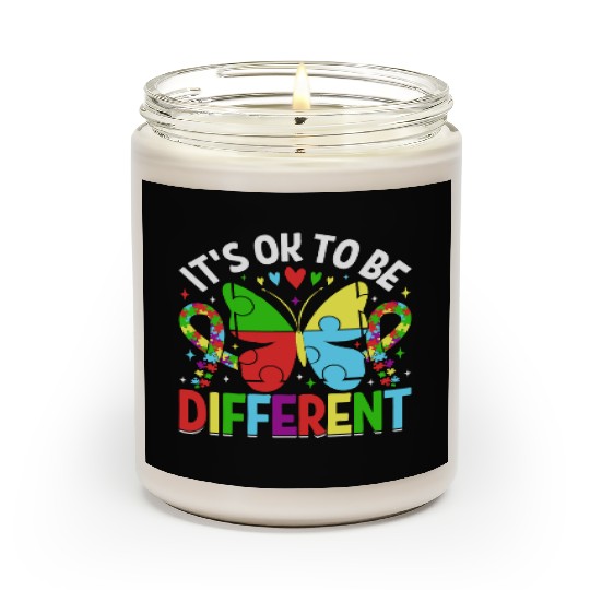 It’s OK to Be Different Autism Awareness Butterfly Scented Candles