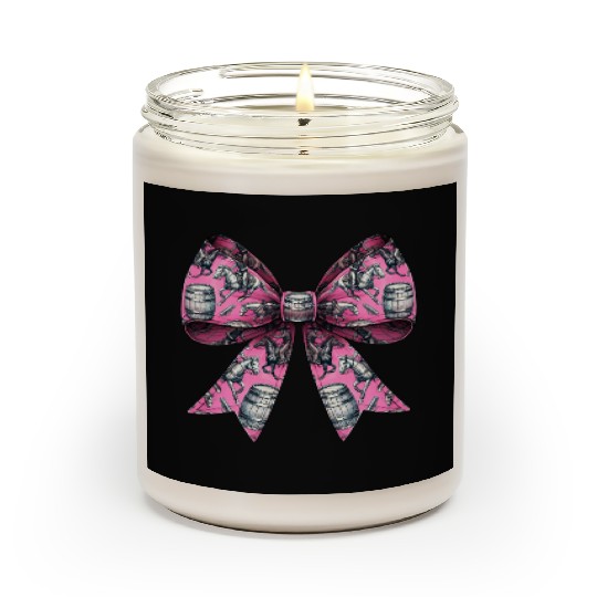 Coquette Bow Barrel Racer Barrel Racing Rodeo Scented Candles