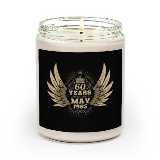 60th birthday angel wings unique since May 1965 Scented Candles