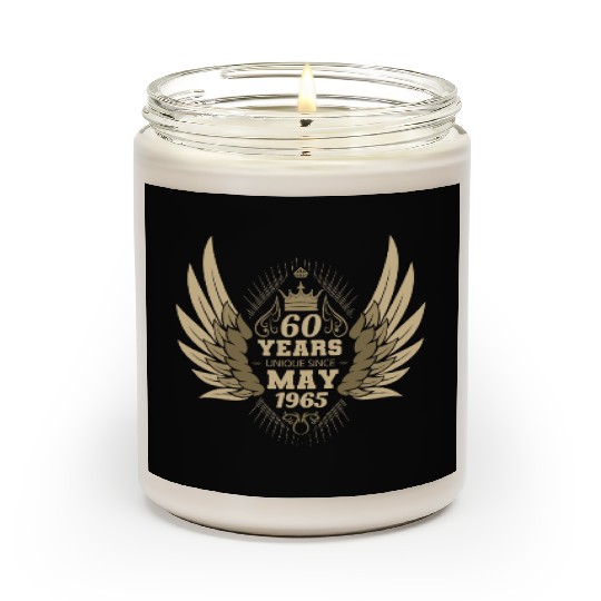 60th birthday angel wings unique since May 1965 Scented Candles