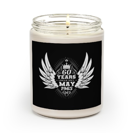 60th birthday angel wings unique since May 1965 Scented Candles