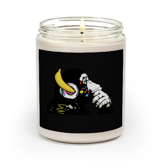 DJ chimpanzee , Banana headphones Scented Candles